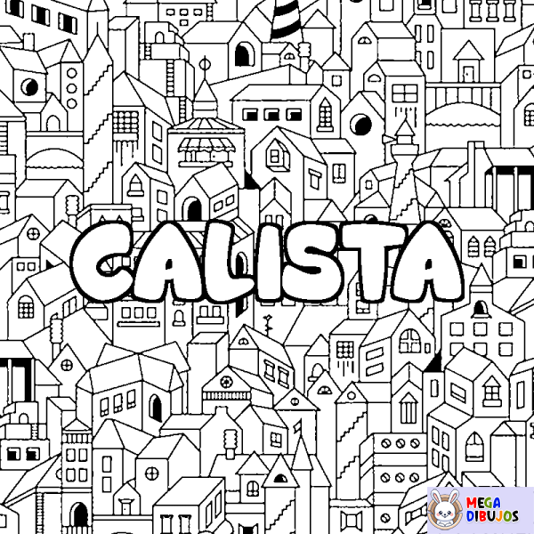 Coloración del nombre CALISTA - decorado ciudad