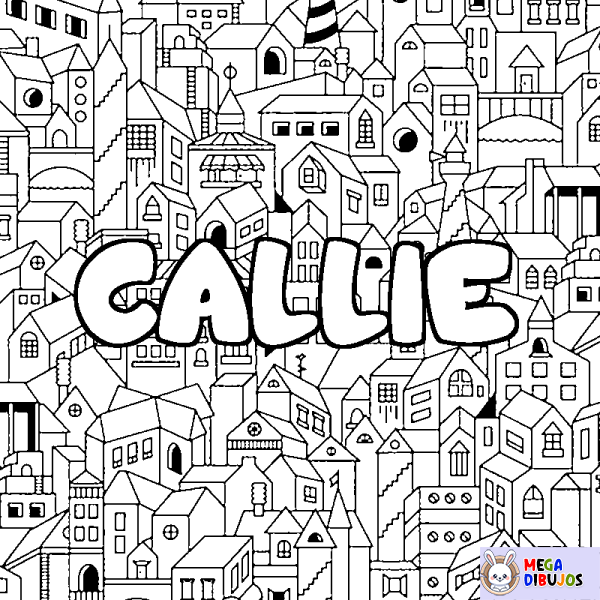 Coloración del nombre CALLIE - decorado ciudad