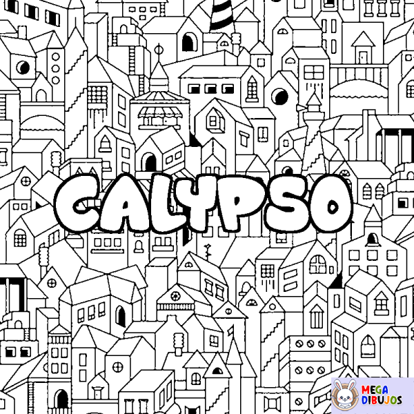 Coloración del nombre CALYPSO - decorado ciudad