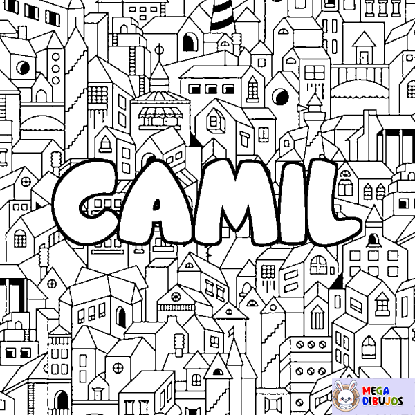 Coloración del nombre CAMIL - decorado ciudad