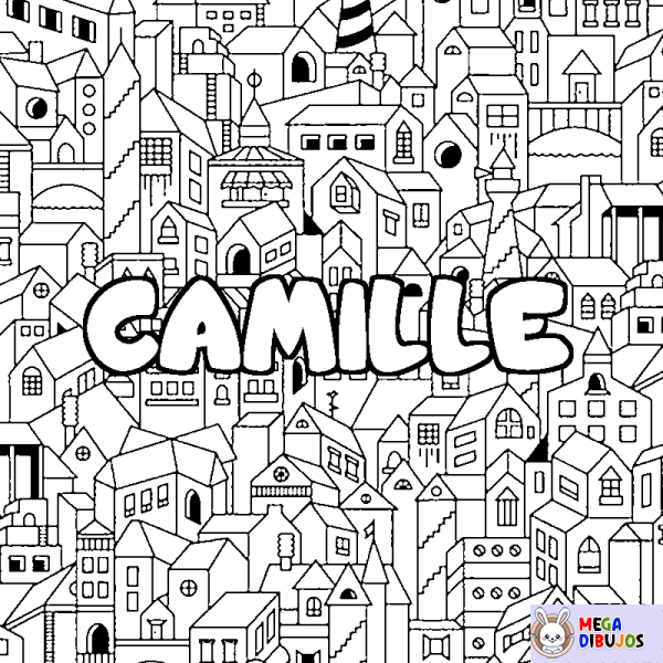 Coloración del nombre CAMILLE - decorado ciudad