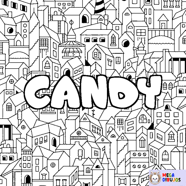 Coloración del nombre CANDY - decorado ciudad