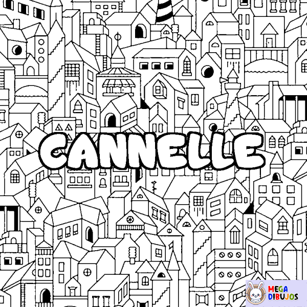 Coloración del nombre CANNELLE - decorado ciudad