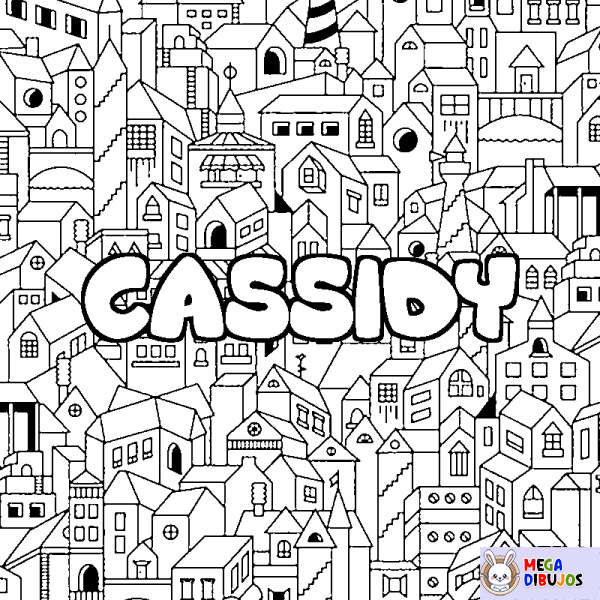 Coloración del nombre CASSIDY - decorado ciudad