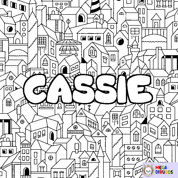 Coloración del nombre CASSIE - decorado ciudad