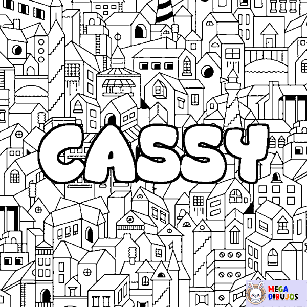 Coloración del nombre CASSY - decorado ciudad