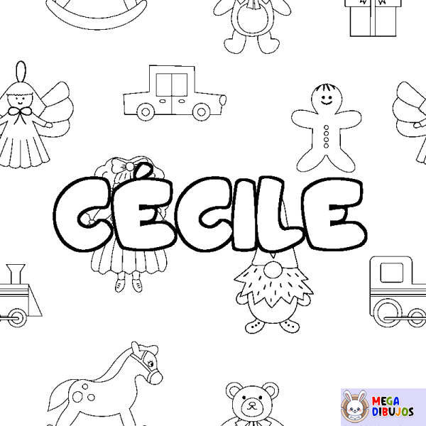 Coloración del nombre C&Eacute;CILE - decorado juguetes