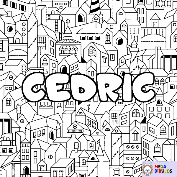 Coloración del nombre CEDRIC - decorado ciudad