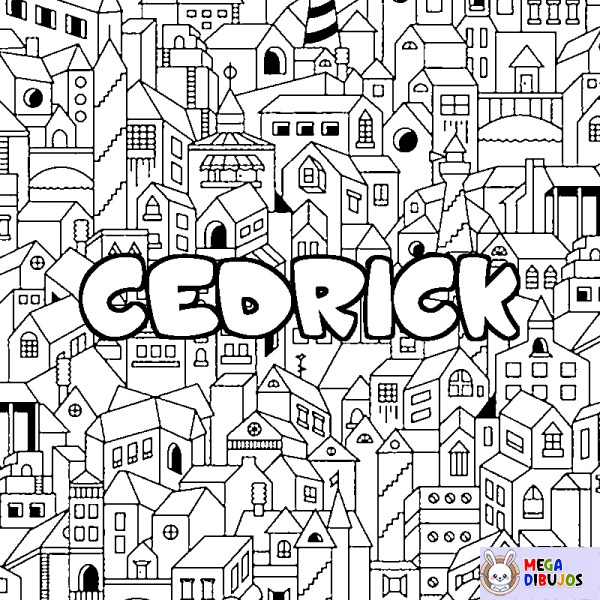 Coloración del nombre CEDRICK - decorado ciudad