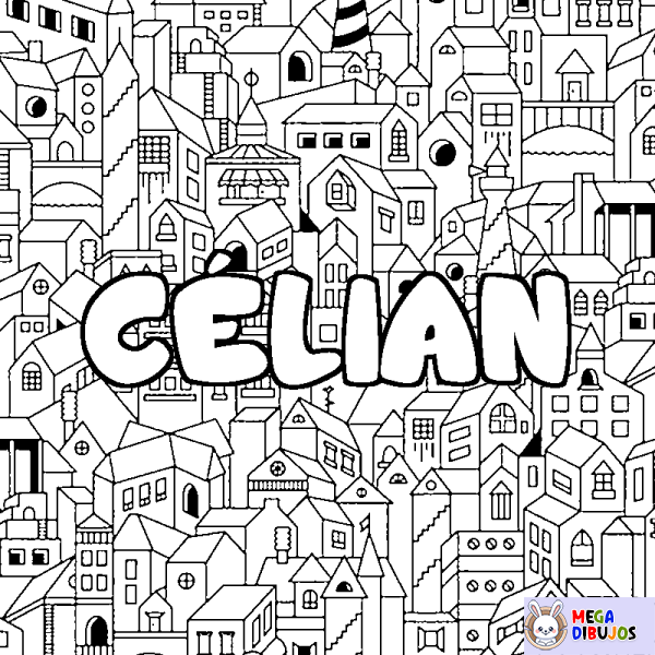 Coloración del nombre C&Eacute;LIAN - decorado ciudad