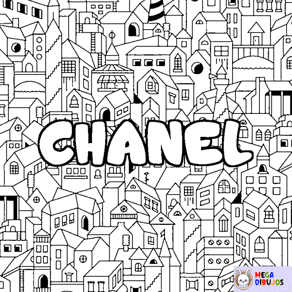 Coloración del nombre CHANEL - decorado ciudad