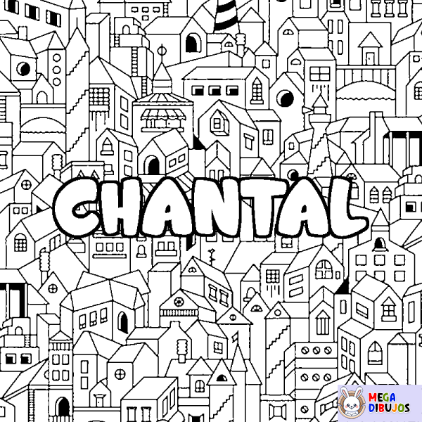 Coloración del nombre CHANTAL - decorado ciudad