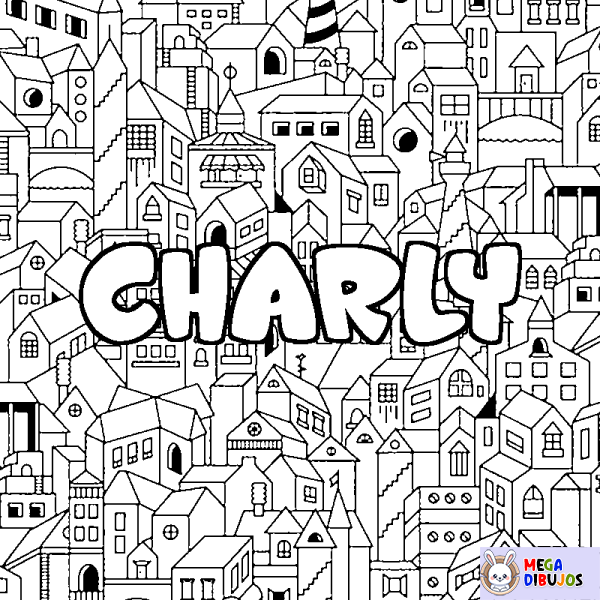 Coloración del nombre CHARLY - decorado ciudad