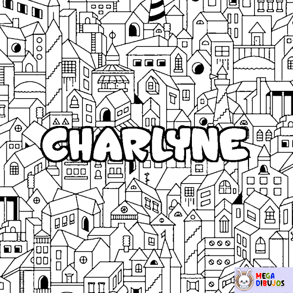 Coloración del nombre CHARLYNE - decorado ciudad