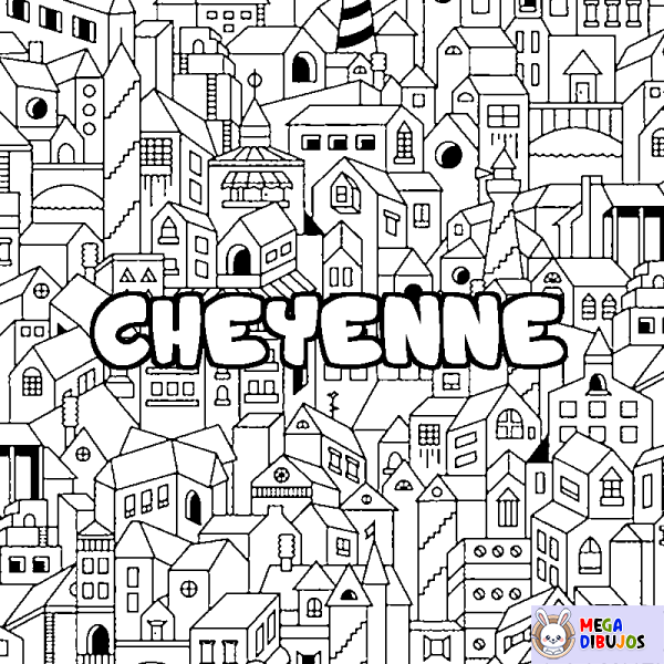 Coloración del nombre CHEYENNE - decorado ciudad