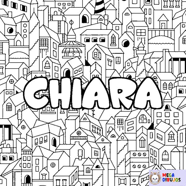 Coloración del nombre CHIARA - decorado ciudad