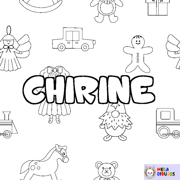 Coloración del nombre CHIRINE - decorado juguetes