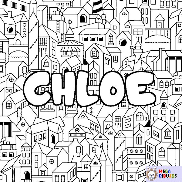 Coloración del nombre CHLOE - decorado ciudad