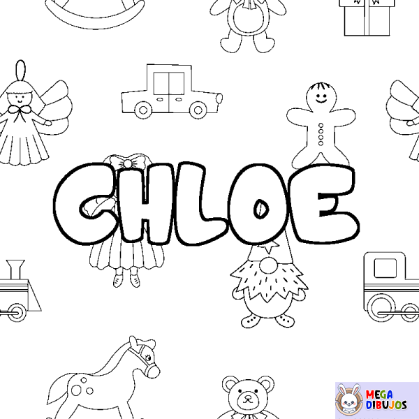 Coloración del nombre CHLOE - decorado juguetes