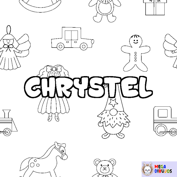 Coloración del nombre CHRYSTEL - decorado juguetes