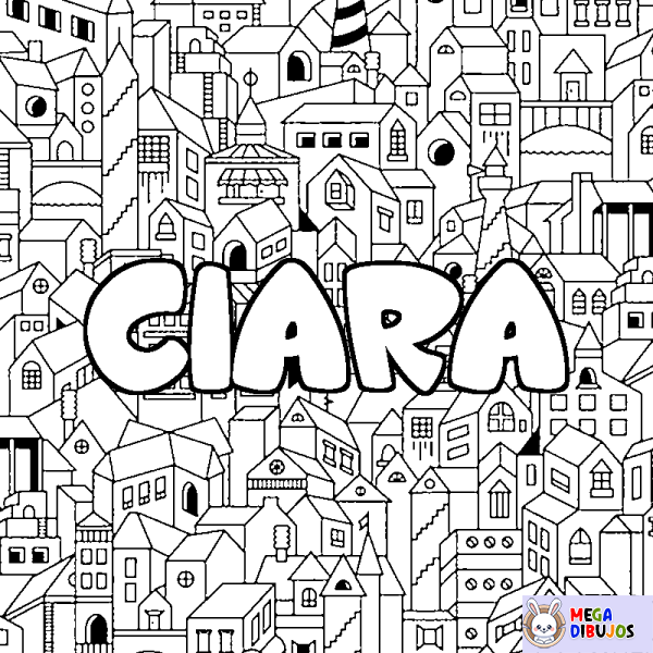 Coloración del nombre CIARA - decorado ciudad