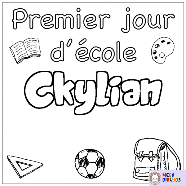 Coloración del nombre Ckylian - decorado primer d&iacute;a de escuela