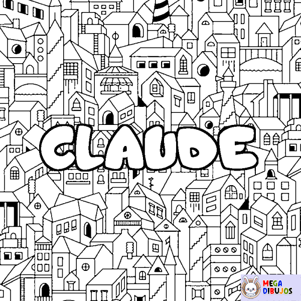 Coloración del nombre CLAUDE - decorado ciudad