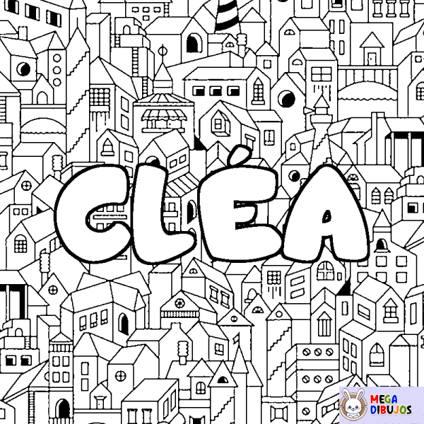 Coloración del nombre CL&Eacute;A - decorado ciudad