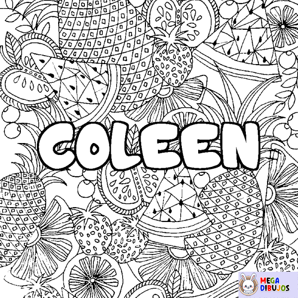 Coloración del nombre COLEEN - decorado mandala de frutas