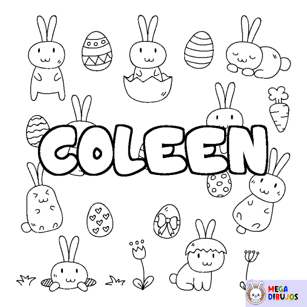 Coloración del nombre COLEEN - decorado Pascua