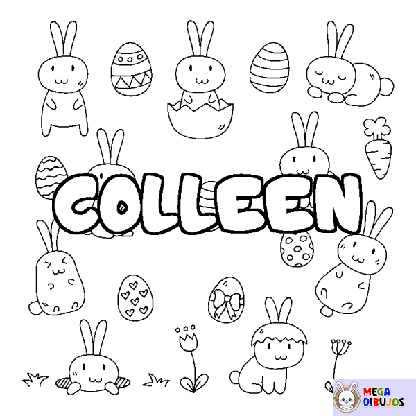 Coloración del nombre COLLEEN - decorado Pascua