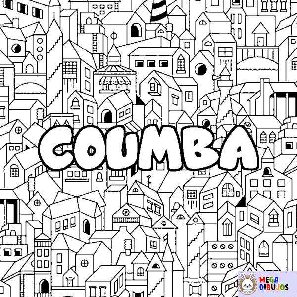 Coloración del nombre COUMBA - decorado ciudad