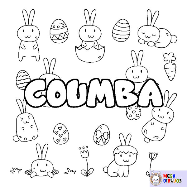 Coloración del nombre COUMBA - decorado Pascua