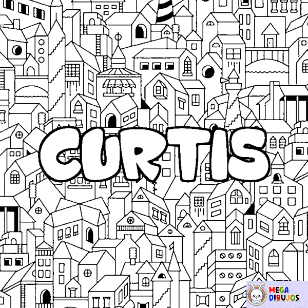 Coloración del nombre CURTIS - decorado ciudad