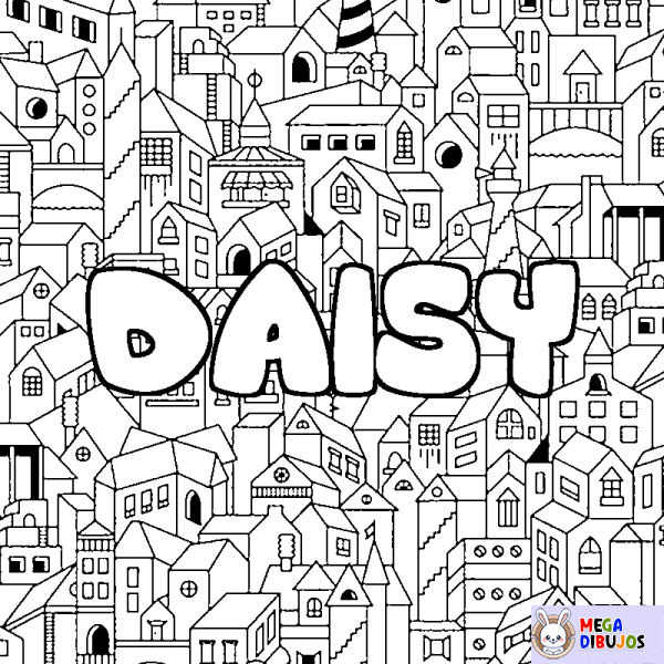 Coloración del nombre DAISY - decorado ciudad