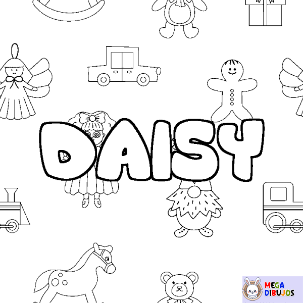 Coloración del nombre DAISY - decorado juguetes