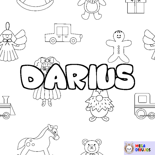 Coloración del nombre DARIUS - decorado juguetes