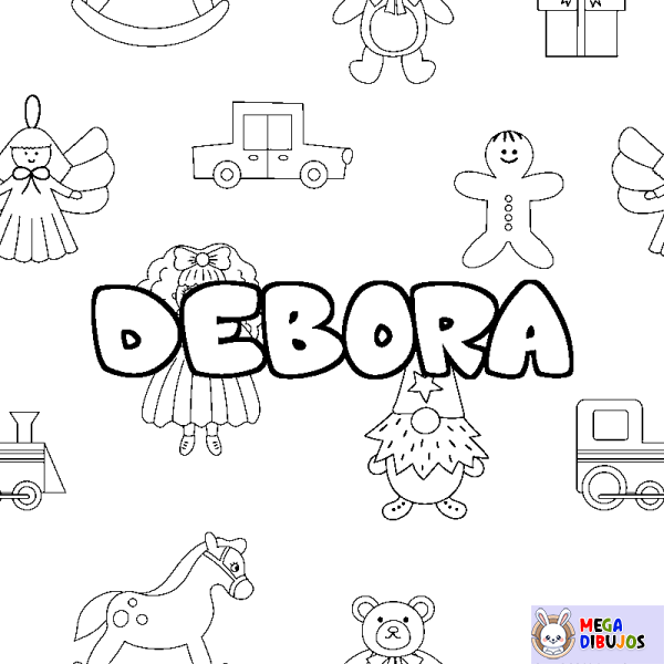 Coloración del nombre DEBORA - decorado juguetes