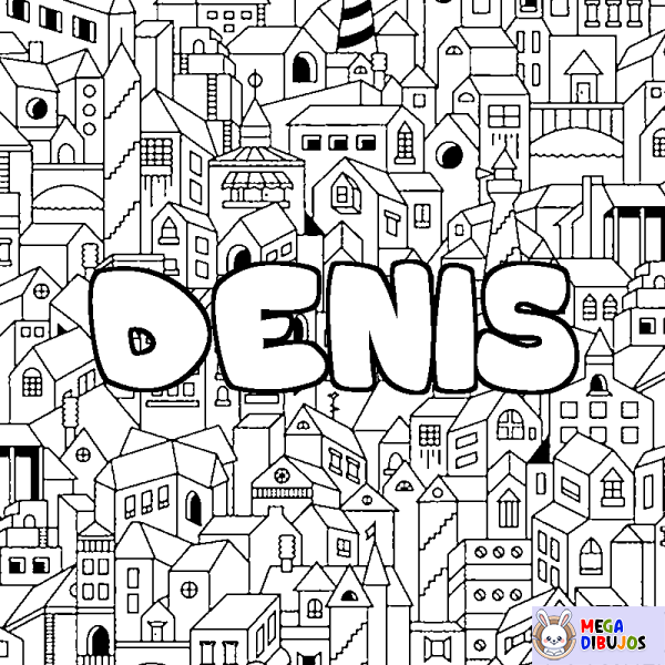 Coloración del nombre DENIS - decorado ciudad