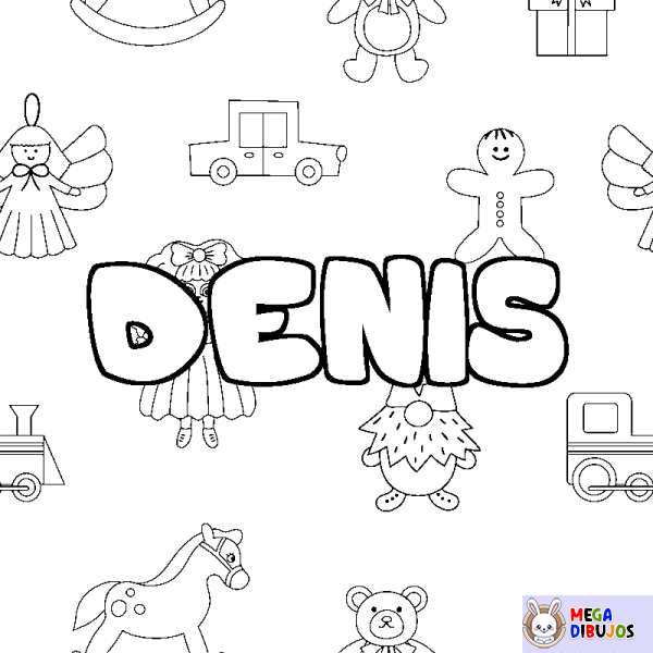 Coloración del nombre DENIS - decorado juguetes