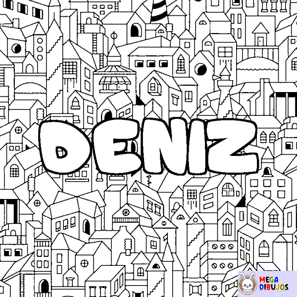 Coloración del nombre DENIZ - decorado ciudad