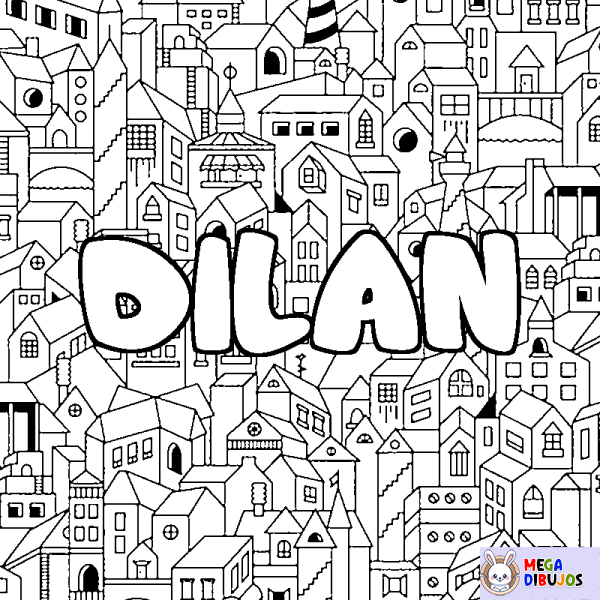 Coloración del nombre DILAN - decorado ciudad