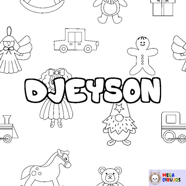 Coloración del nombre DJEYSON - decorado juguetes