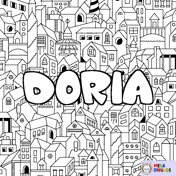 Coloración del nombre DORIA - decorado ciudad