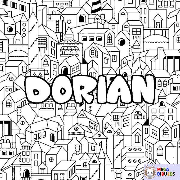 Coloración del nombre DORIAN - decorado ciudad