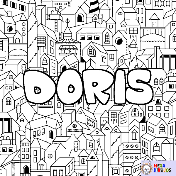 Coloración del nombre DORIS - decorado ciudad