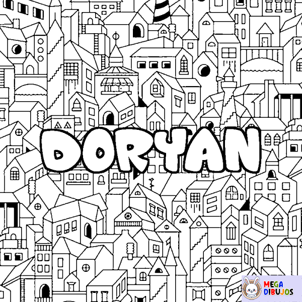 Coloración del nombre DORYAN - decorado ciudad