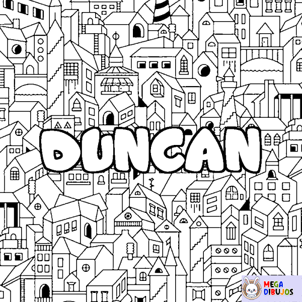 Coloración del nombre DUNCAN - decorado ciudad