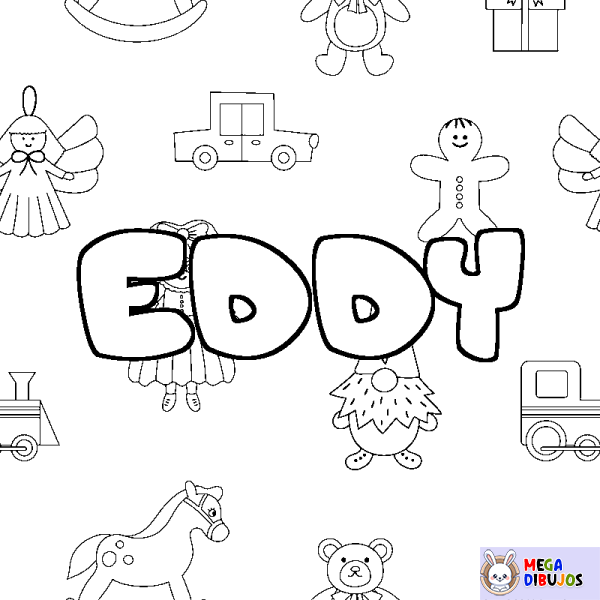 Coloración del nombre EDDY - decorado juguetes