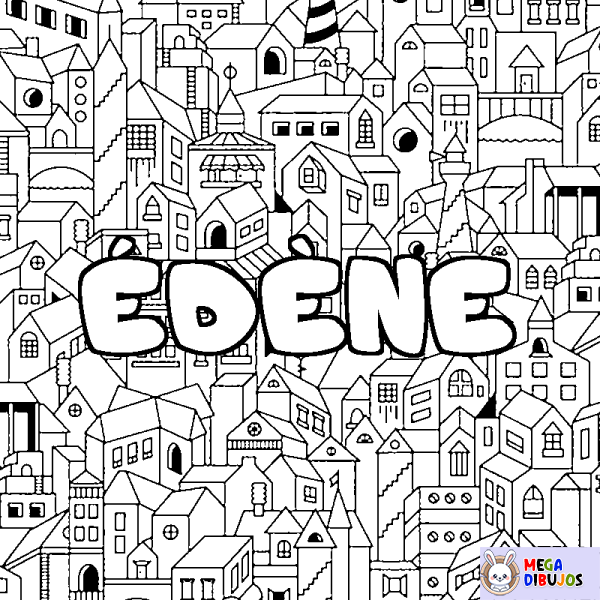 Coloración del nombre &Eacute;D&Egrave;NE - decorado ciudad